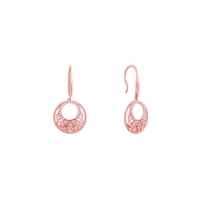 GIVA 925 Silver Rose Gold Crescent Affair Earrings for Women
