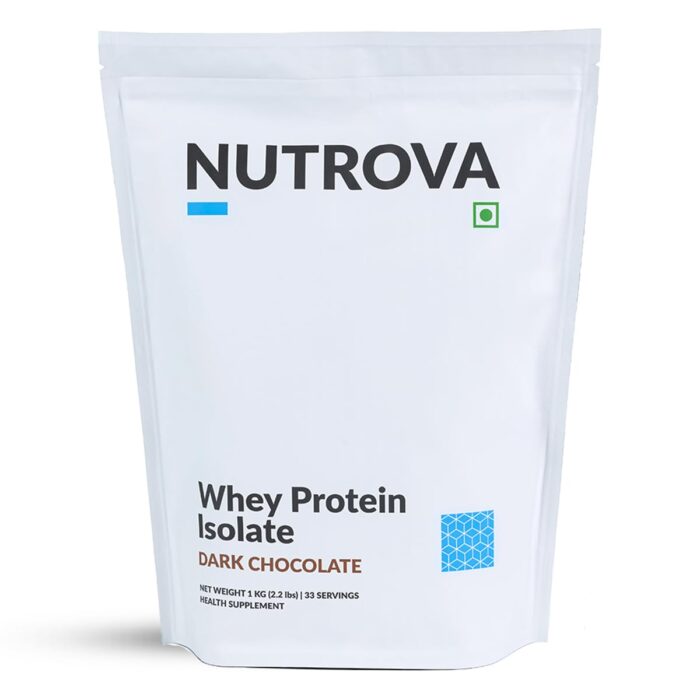 Nutrova Whey Protein Isolate Dark Chocolate 1Kg (Pack of 1)