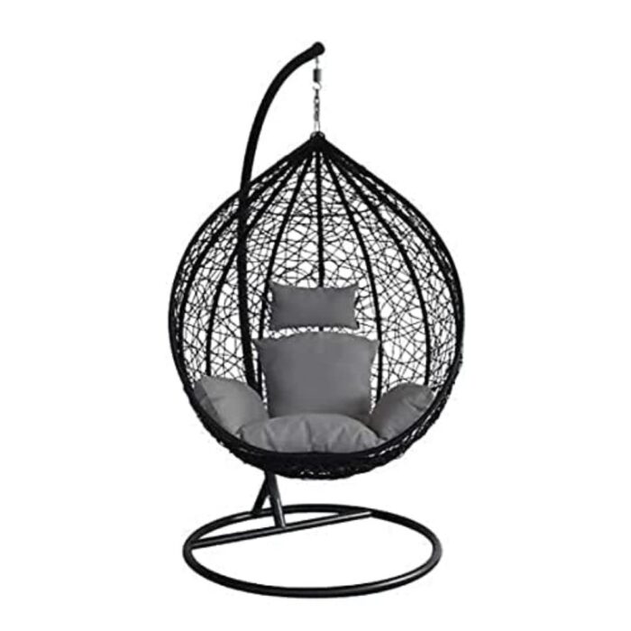 Indiid Homes Furniture Hammock Single Seater Swing Chair with Stand & Cushion