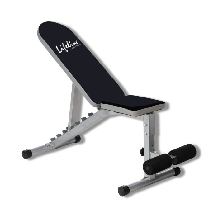 Adjustable Bench with 8 Levels, Flat, Incline & Decline with Leg Support for Full Body Strength Workout