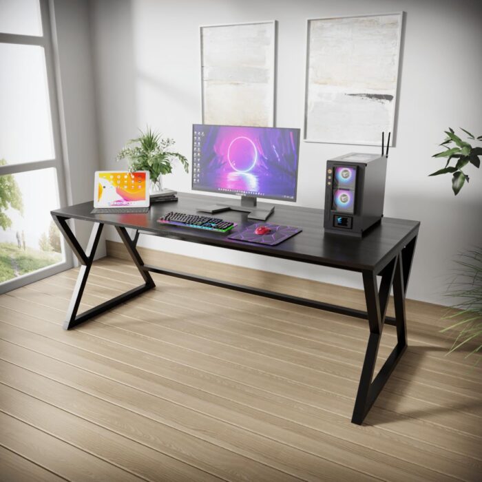 Riyan Luxiwood® Daffodil Computer Table Desk Sturdy Gaming Table (Brown)