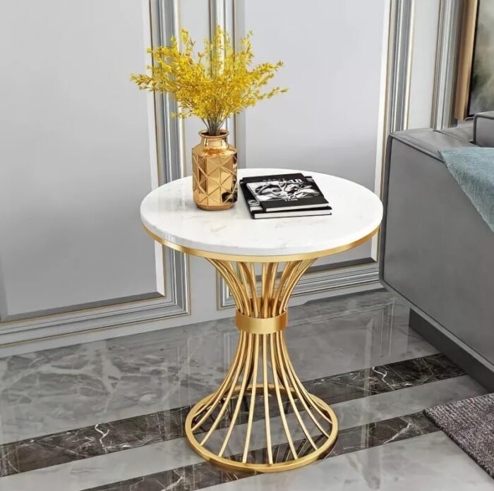 NEST NATURE HAVEN Round Coffee Table (Golden White)