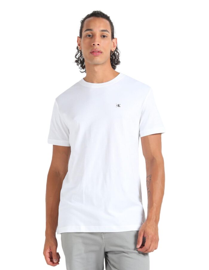 Calvin Klein Men’s Regular Fit T Shirt (BRIGHT WHITE M)