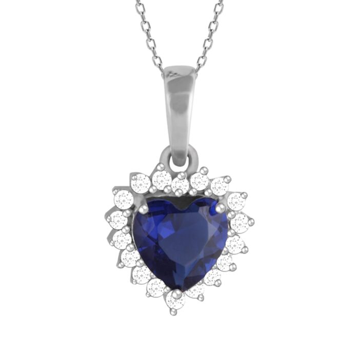 GIVA Silver Heart Of The Ocean Pendant With Link Chain for Girlfriend Wife Women
