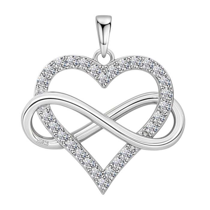HighSpark Silver Infinity Heart Pendant