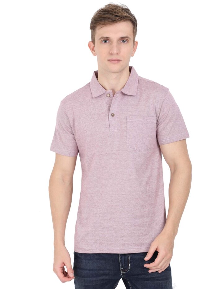 Eco-Friendly Men’s Polo Regular Fit T-Shirt (Maroon, Large)