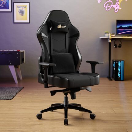 Green Soul Monster Ultimate Series T | Multi-Functional Ergonomic Gaming & Office Chair (Full Black)