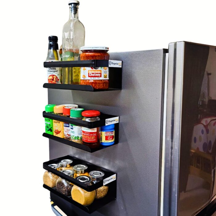 Kitchen Organizer Storage Spice Magnetic Rack, -SET3